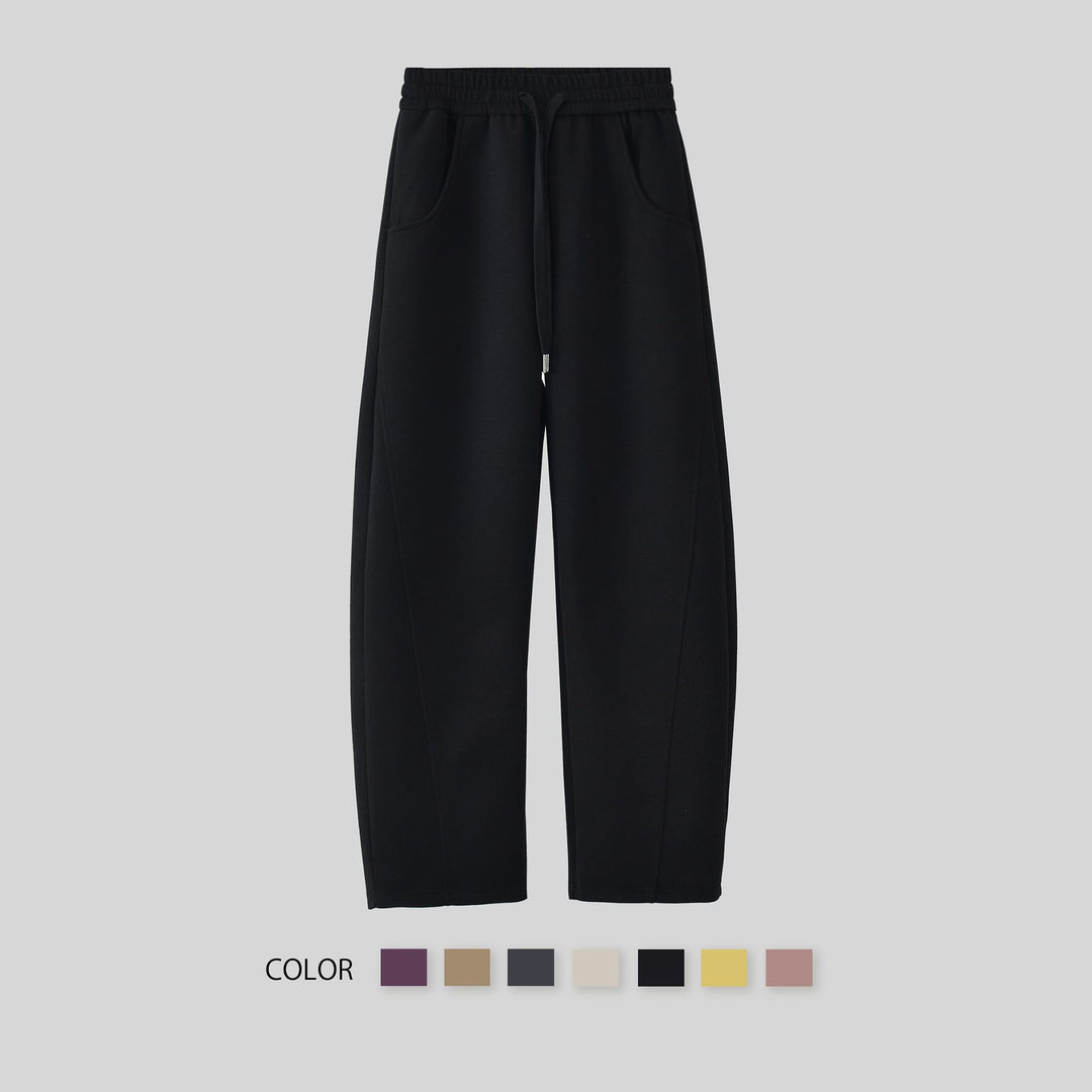 Women's elegant leisure pants with side pockets and elastic waistband Lisslune