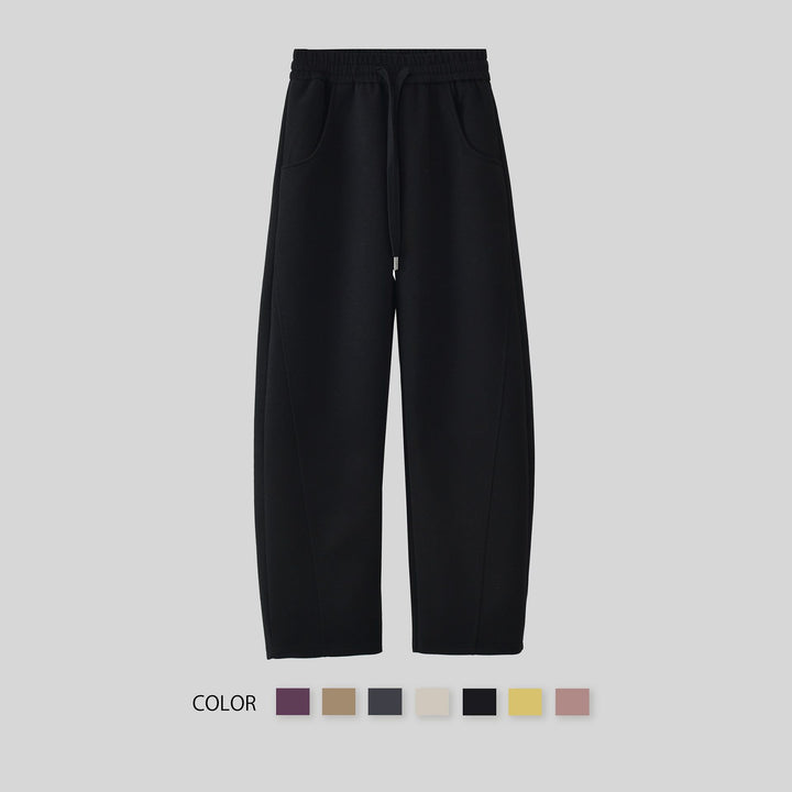 Women's elegant leisure pants with side pockets and elastic waistband Lisslune