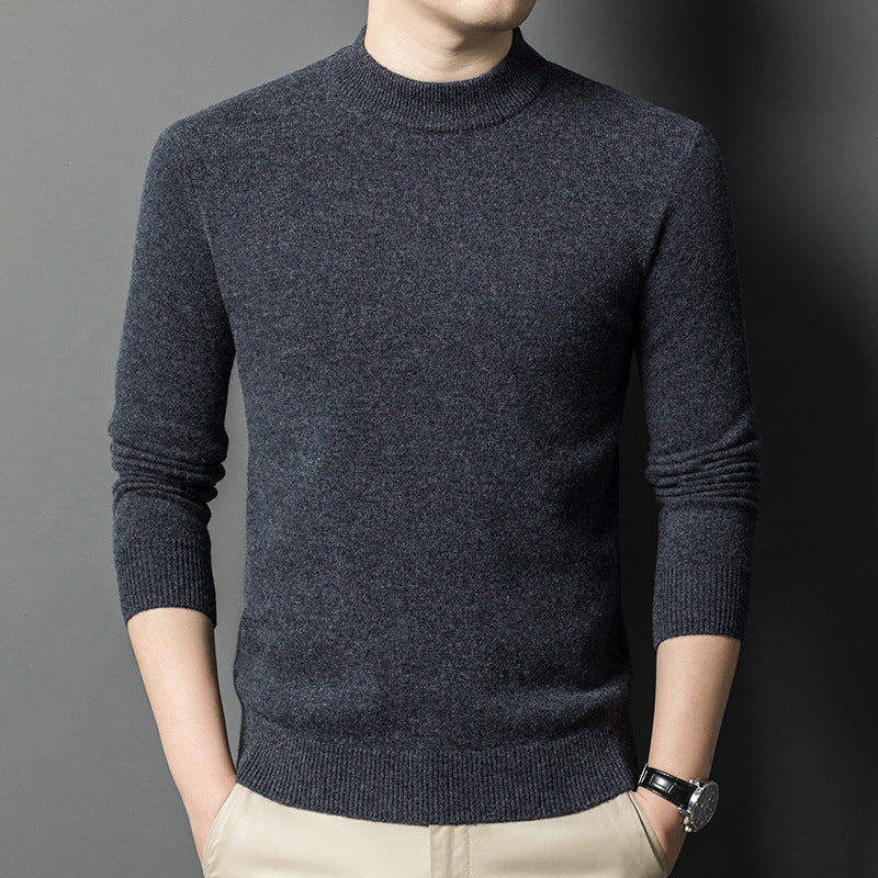 Men's fine knit sweater with high collar Lisslune