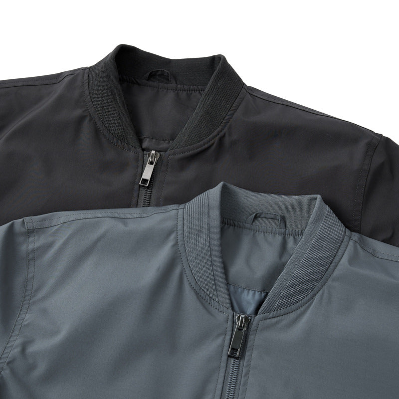 Men's Leisure Jacket with Utility Pockets and Elastic Cuffs Lisslune