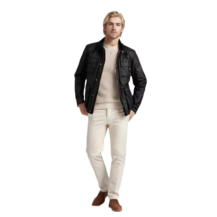 Men's functional utility jacket with practical pockets Lisslune