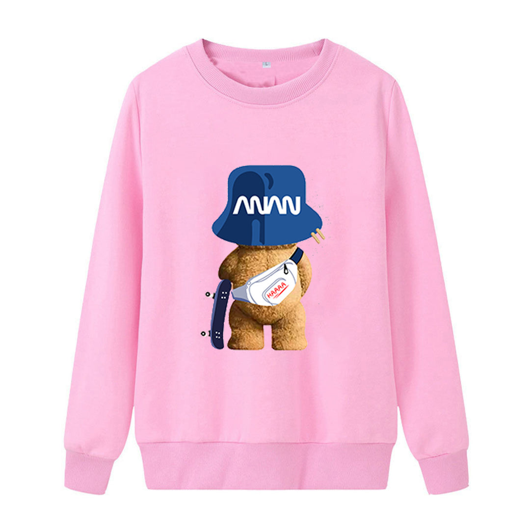 Women casual sweatshirt with playful bear motifs Lisslune