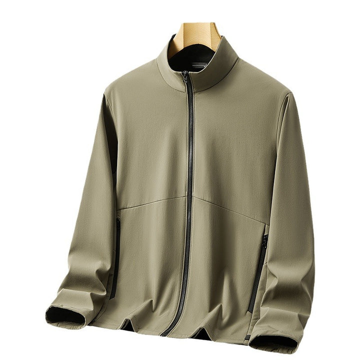 Men's Breathable Outdoor Jacket with High Collar and Practical Pockets Lisslune