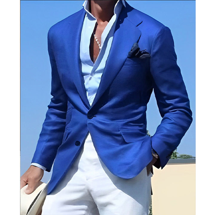Men's elegant linen blazer with slim fit Lisslune