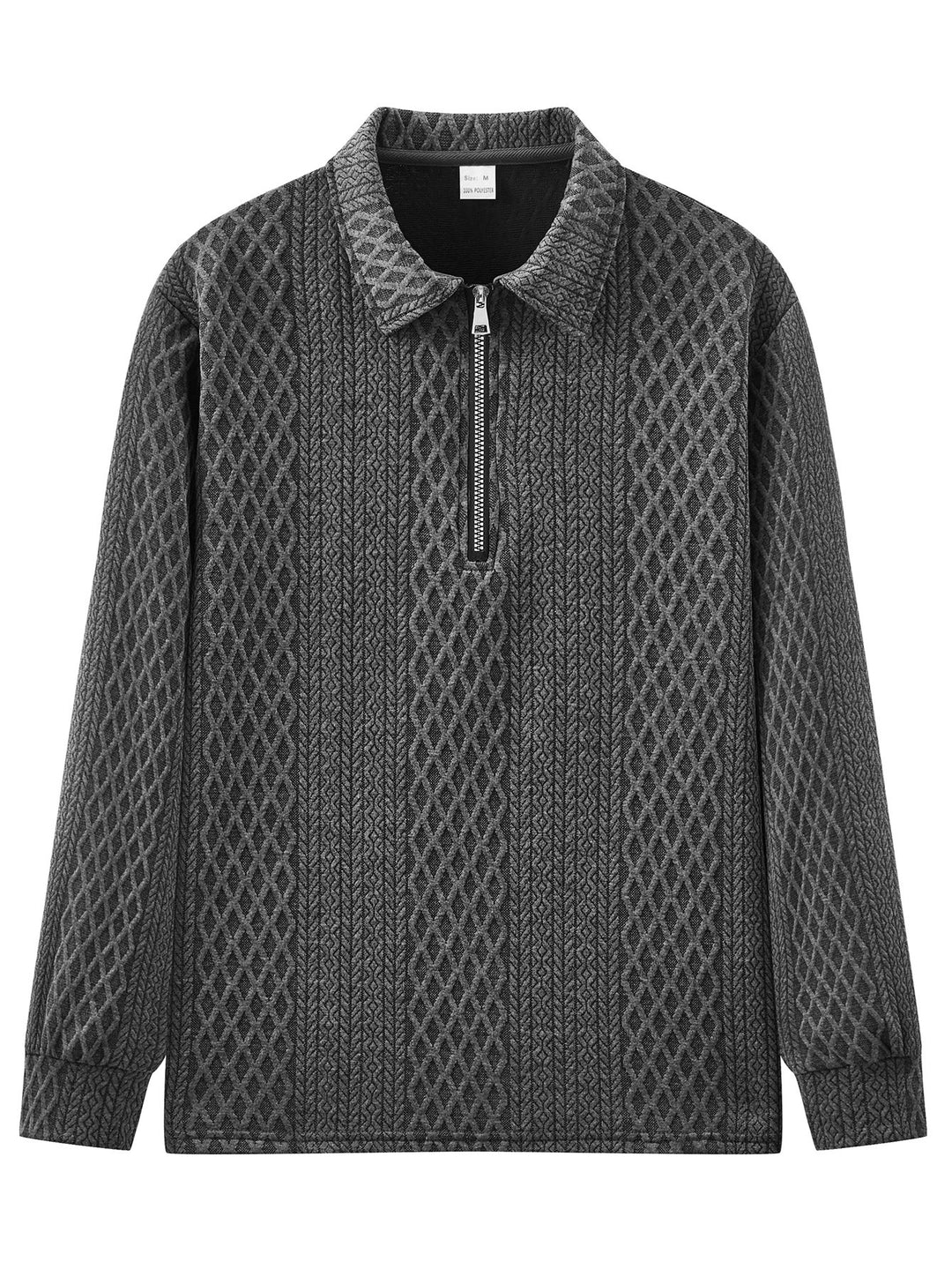Men's sweatshirt with trendy stand-up collar and textured design Lisslune