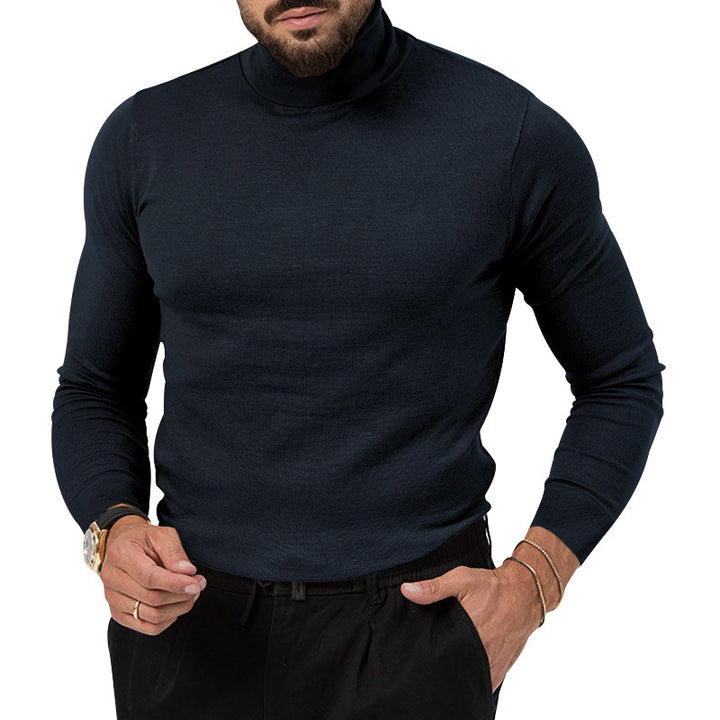 Men's elegant turtleneck sweater made of high-quality merino wool Lisslune