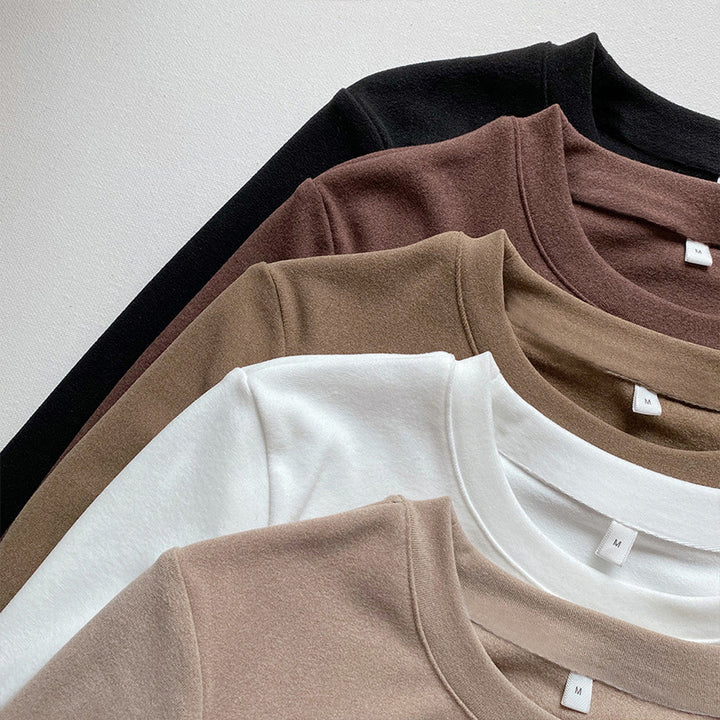 Women's long-sleeve shirt made of soft cotton fabric with a casual cut Lisslune
