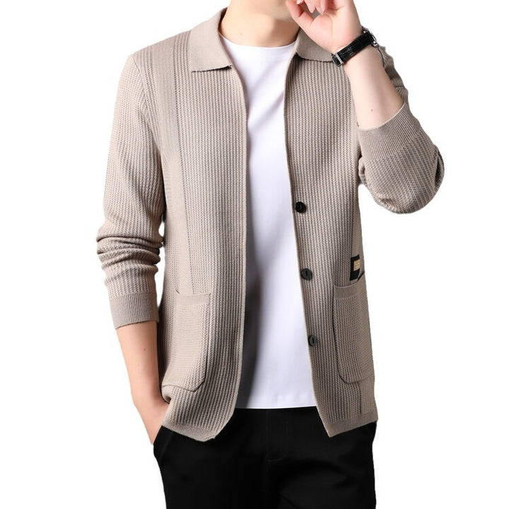 Men's cardigan with high collar Lisslune