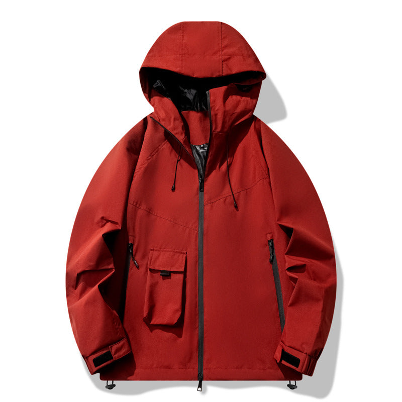 Men's technical outdoor jacket with water-repellent material and adjustable hood design Lisslune