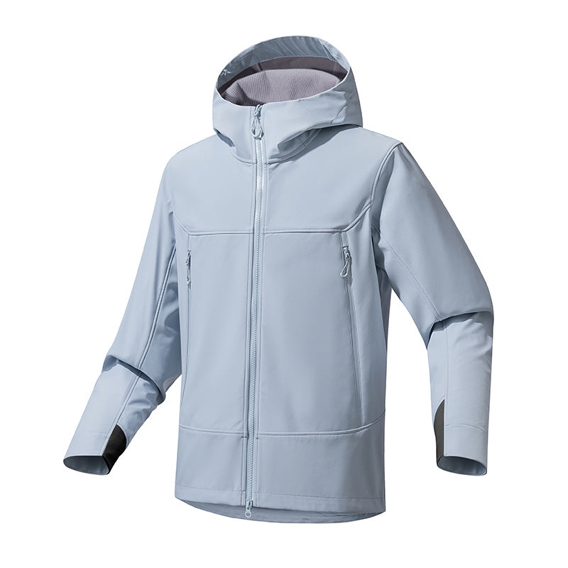 Men's technical outdoor jacket with waterproof material and adjustable hood Lisslune