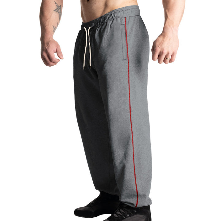 Men's sporty jogging pants with adjustable waistband and side pockets Lisslune