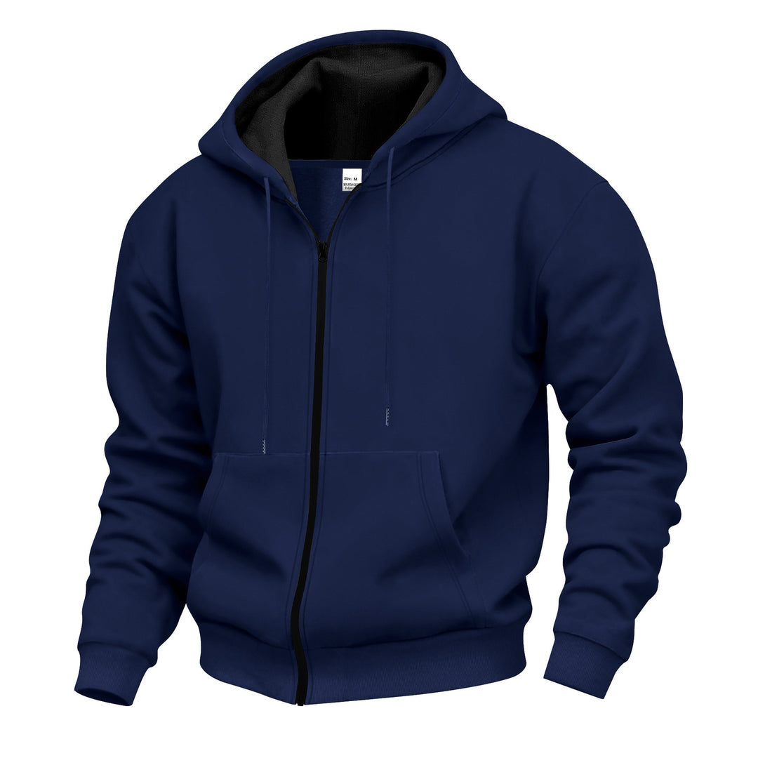 Men's Premium Hooded Jacket with Full Zipper and Soft Fleece Lining Lisslune
