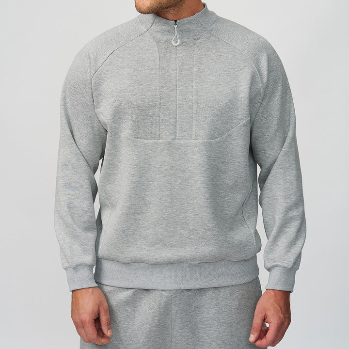 Men's Sporty Stand-Up Collar Sweater Lisslune