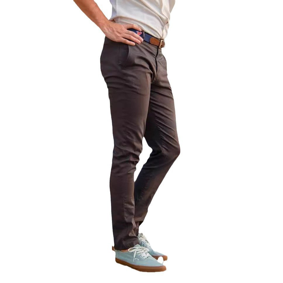 Men's elastic chino pants with fashionable cut Lisslune