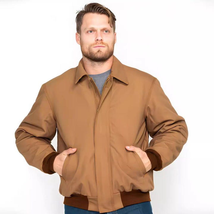 Men's casual transitional jacket with practical stand-up collar Lisslune