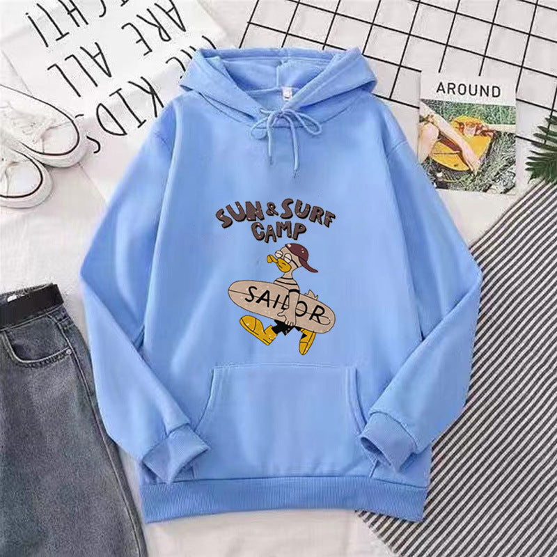 Women’s hoodie with funny surf motif Lisslune