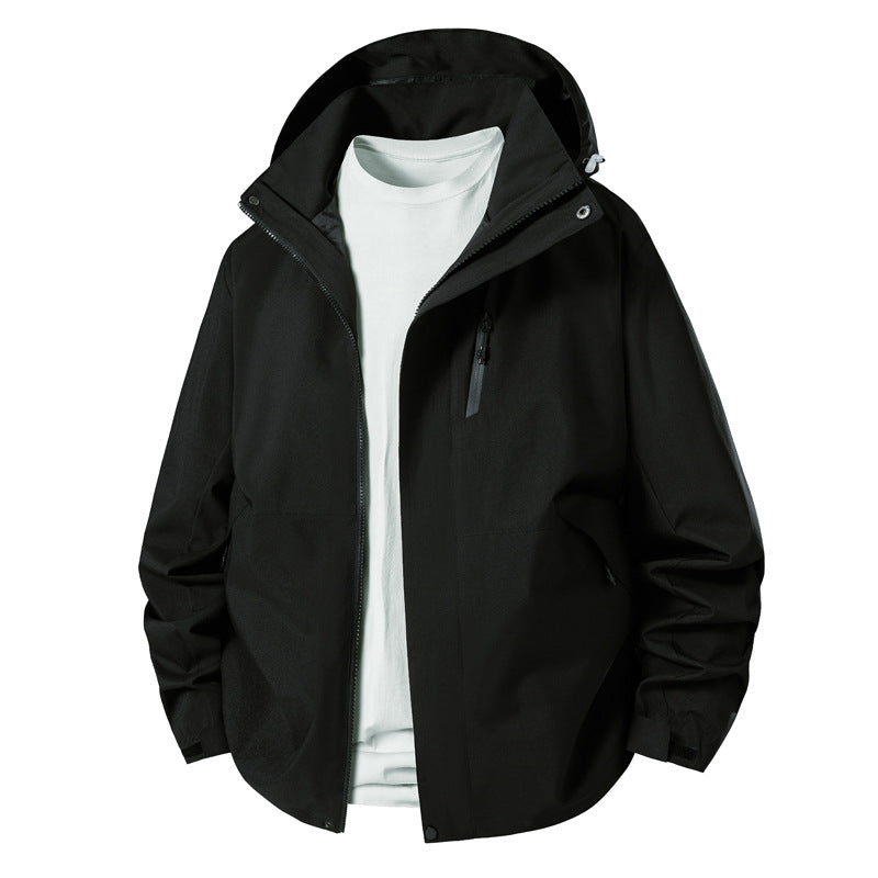 Men's technical transition jacket with adjustable hood rim Lisslune
