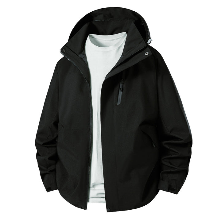 Men's technical transition jacket with adjustable hood rim Lisslune
