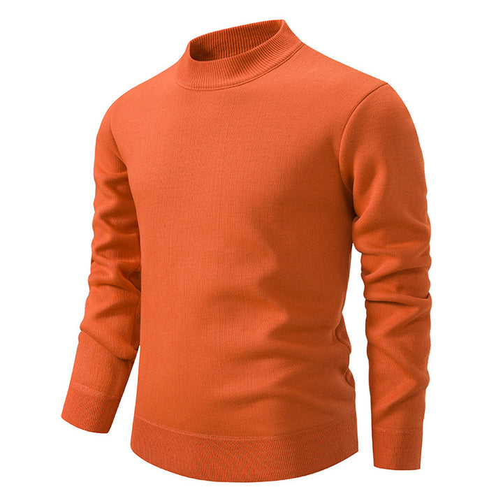 Men's High-Quality Knitted Sweater with Modern Stand-Up Collar Lisslune