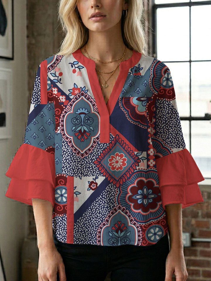 Ladies blouse with beautiful floral design Lisslune