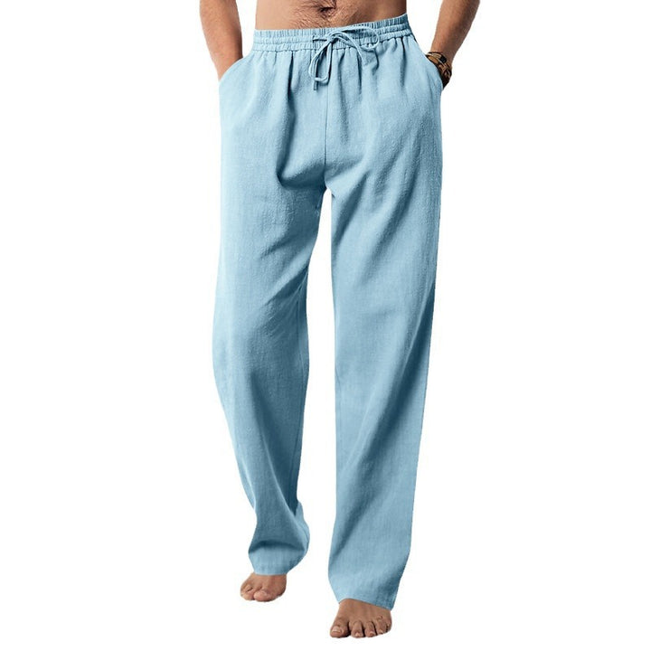 Men Comfortable Casual Pants with Elastic Waistband Lisslune