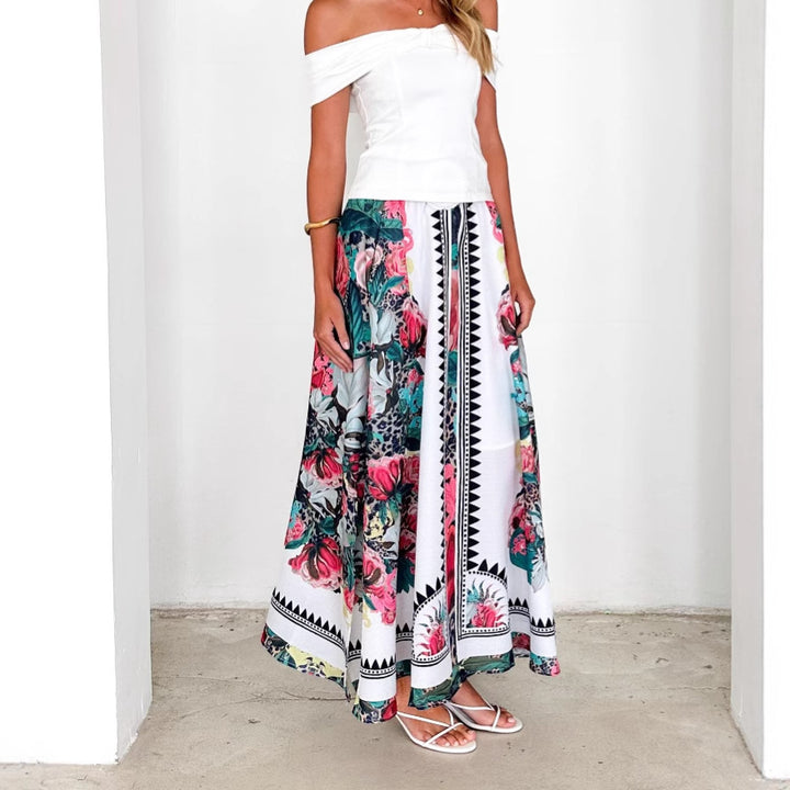 Ladies max skirt with floral pattern Lisslune
