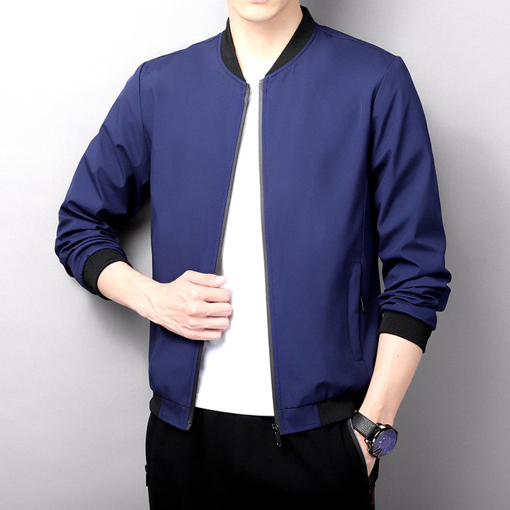 Men's stylish bomber jacket with sporty design and elastic cuffs Lisslune