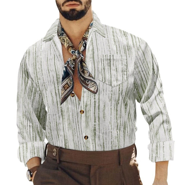 Men's shirt with textured design and elegant button placket Lisslune