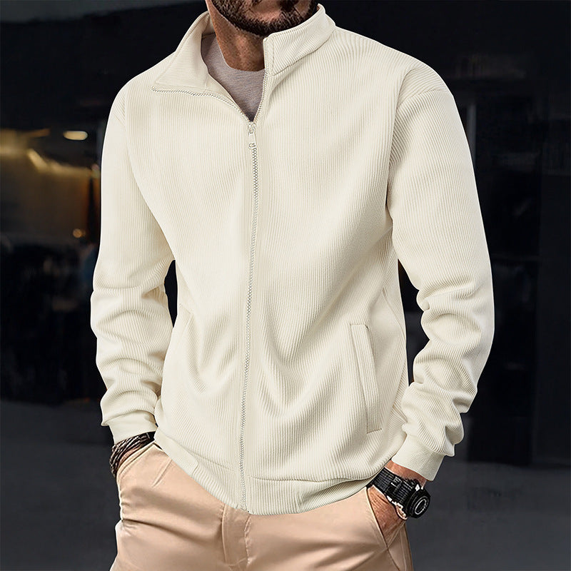 Men's Stylish Jacket with Zipper and High Collar Lisslune