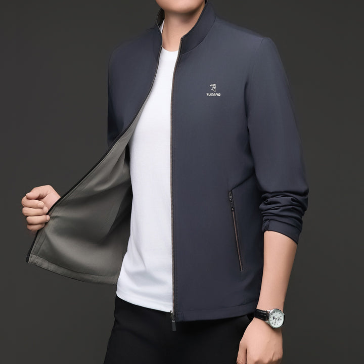 Men's Sporty Jacket with High Collar Lisslune