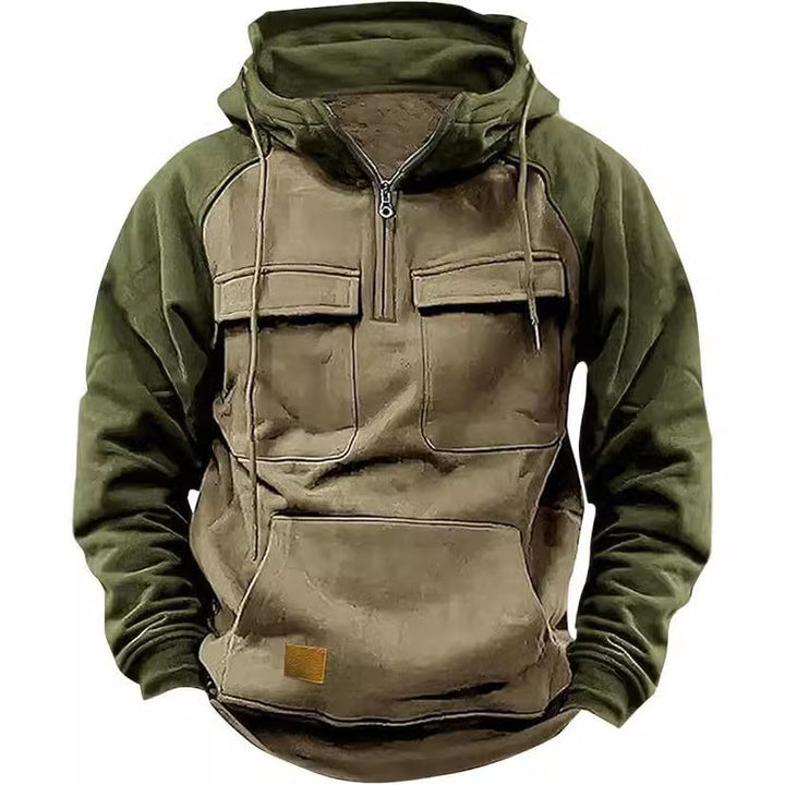 Men's Sporty Cotton Hoodie with Hood and Practical Pockets Lisslune
