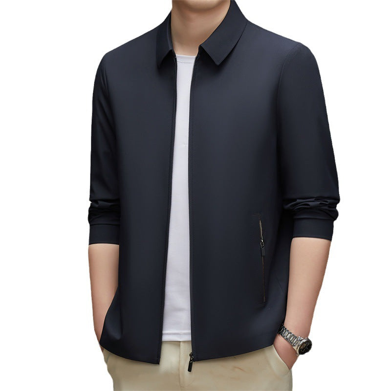 Men's Sporty Jacket with High Collar and Practical Pockets Lisslune