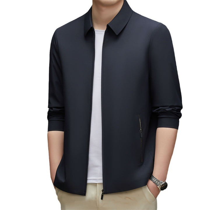 Men's Sporty Jacket with High Collar and Practical Pockets Lisslune