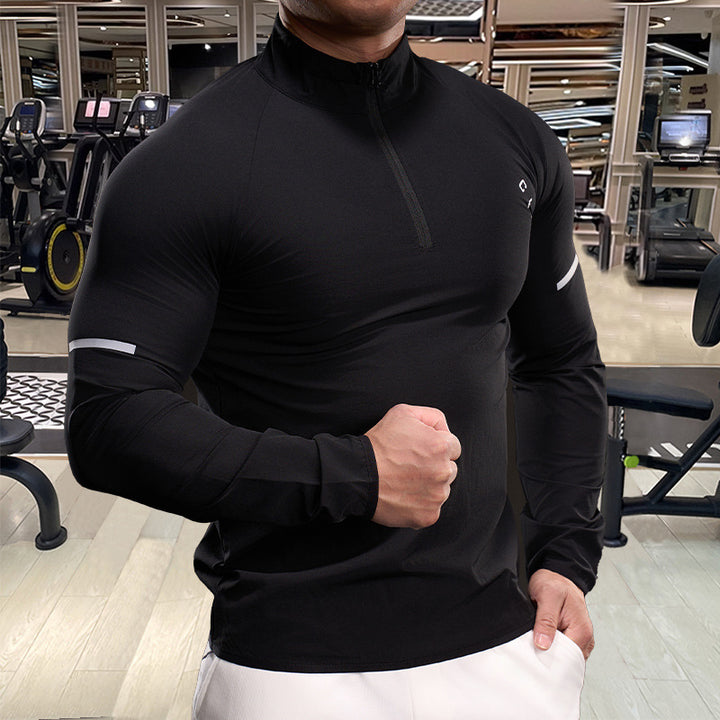 Men's functional jacket with half zip and breathable inserts Lisslune