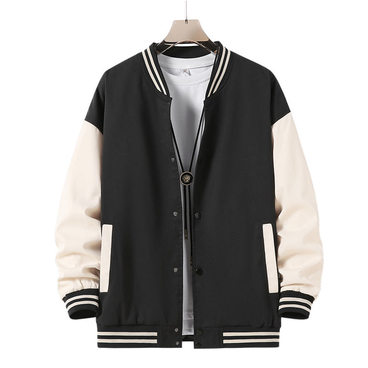 Men's Sporty Bomber Jacket with Elastic Cuffs Lisslune