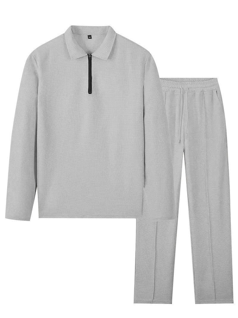 Men's Sports Hoodie and Stretch Pants Set with Breathable Structured Material Lisslune