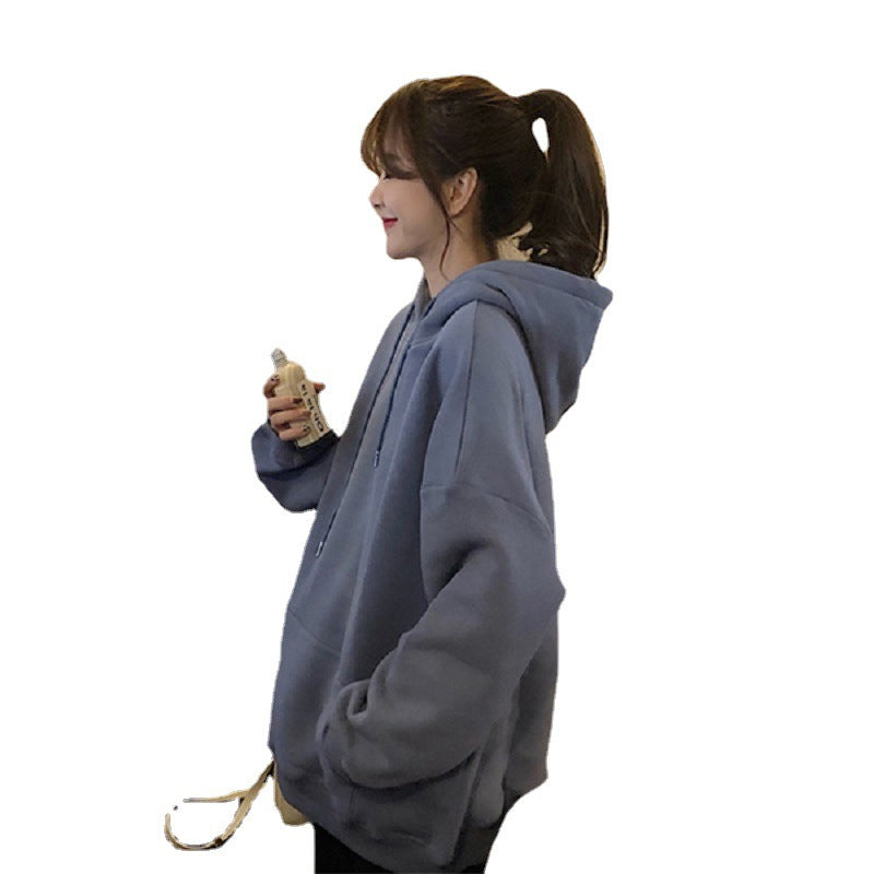 Women's cozy oversized hoodie with high collar and practical kangaroo pockets Lisslune