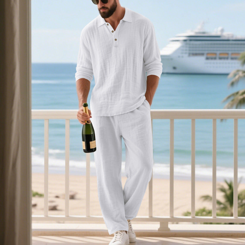 Men's Casual Leisure Set made of breathable material Lisslune