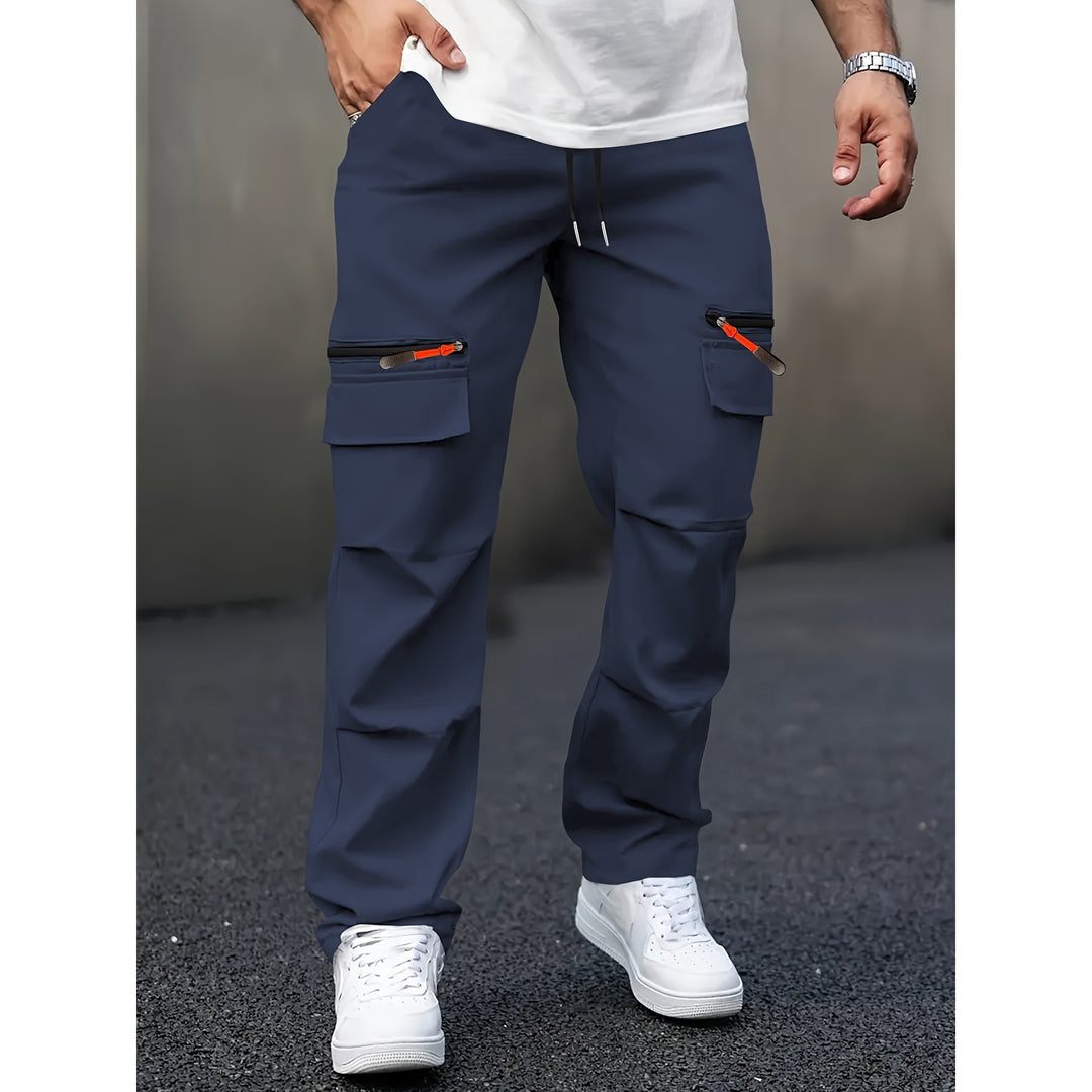 Men's cargo pants with innovative pockets and elastic waistband Lisslune