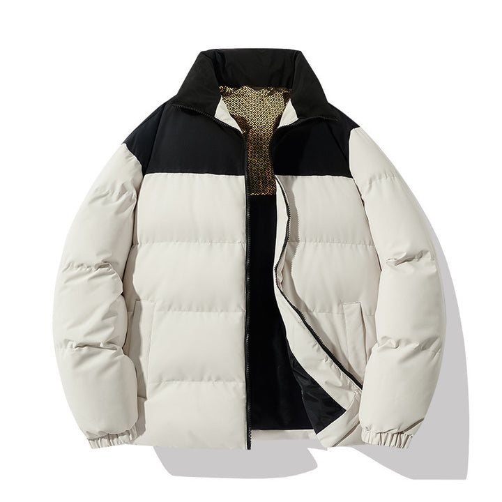 Men's insulated quilted jacket with high collar and practical pockets Lisslune