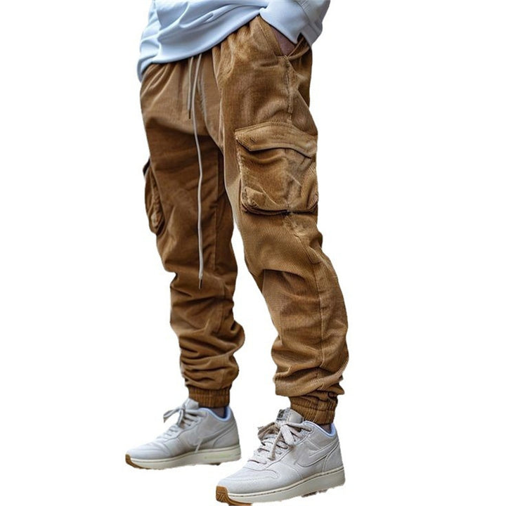 Men's cargo pants with functional pockets and elastic waistband Lisslune