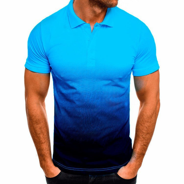 Men's polo shirt with modern gradient and breathable cut Lisslune