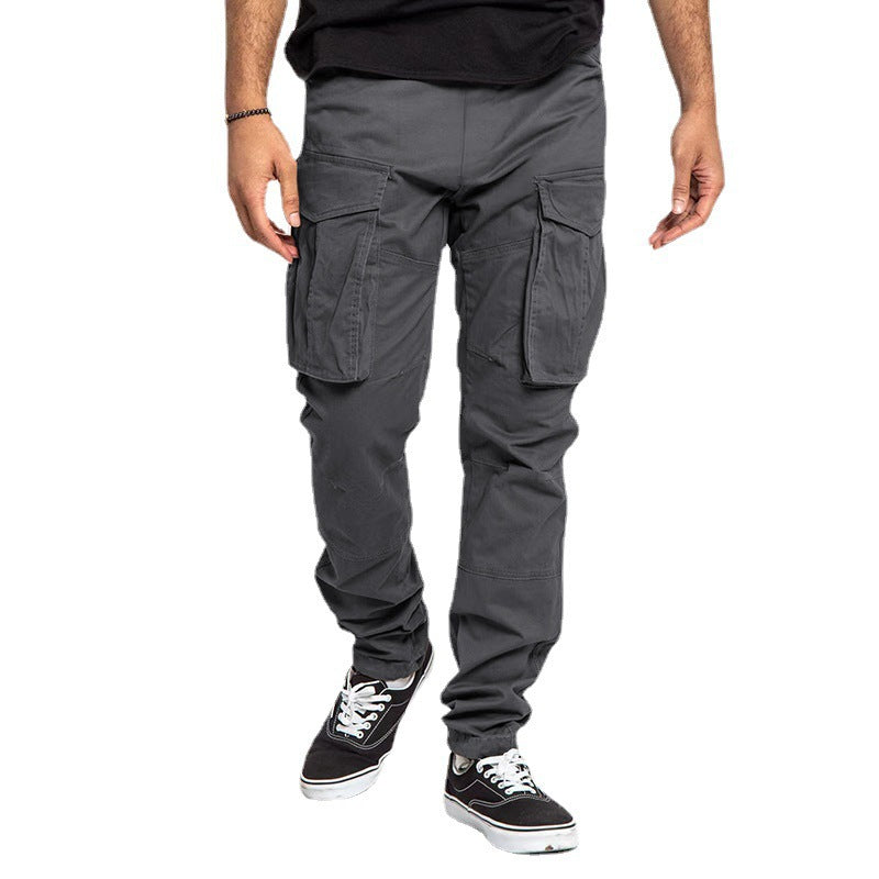 Men's cargo pants with multifunctional pockets and elastic waistband Lisslune