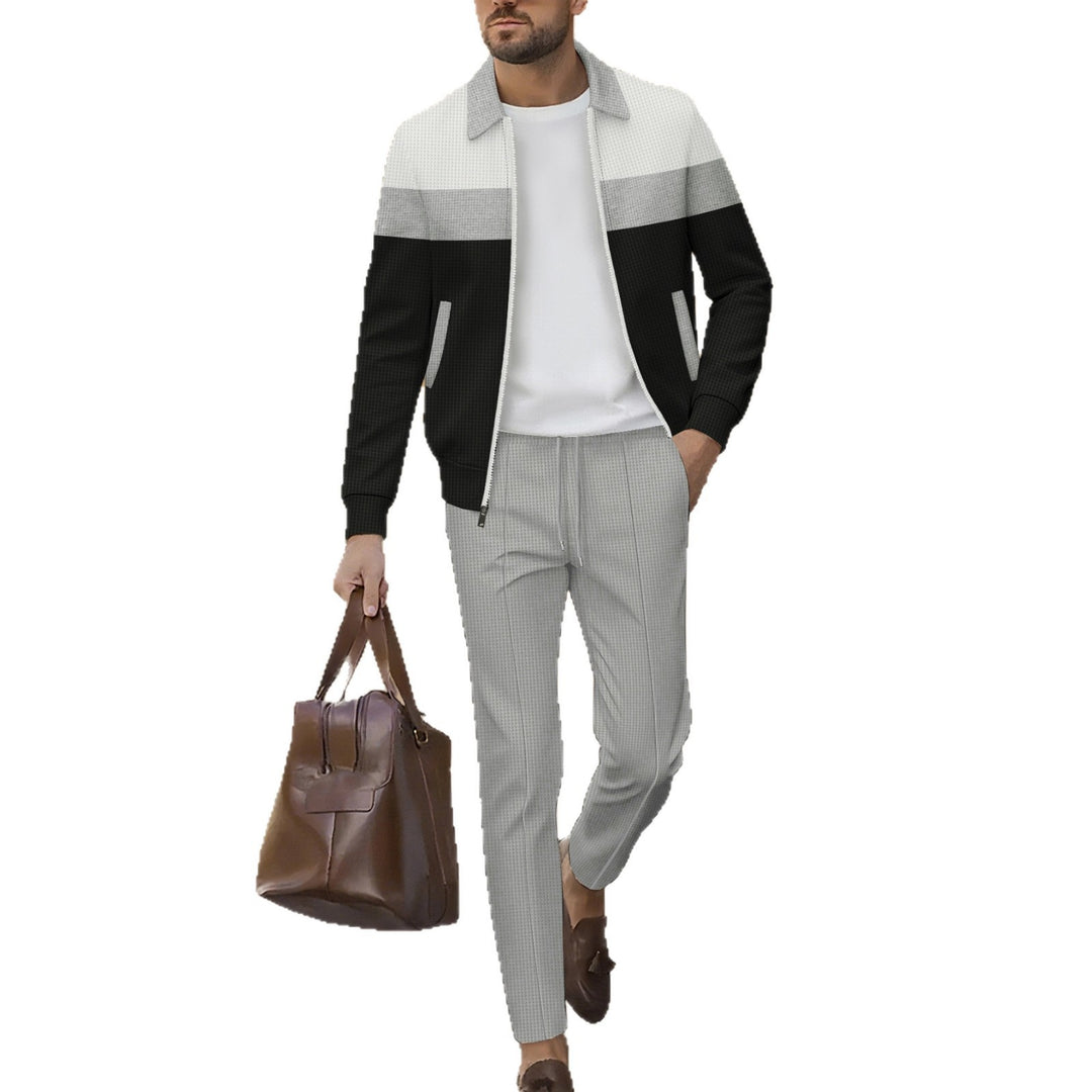 Men's sporty ensemble made of breathable material with quilted design Lisslune