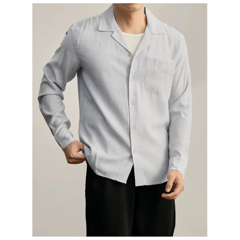 Men's Lightweight Short Sleeve Shirt with Chest Pocket and Casual Fit Lisslune