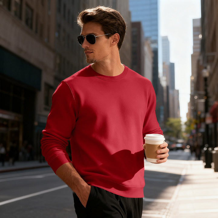 Men's casual sweatshirt with modern cut and comfortable cotton blend Lisslune