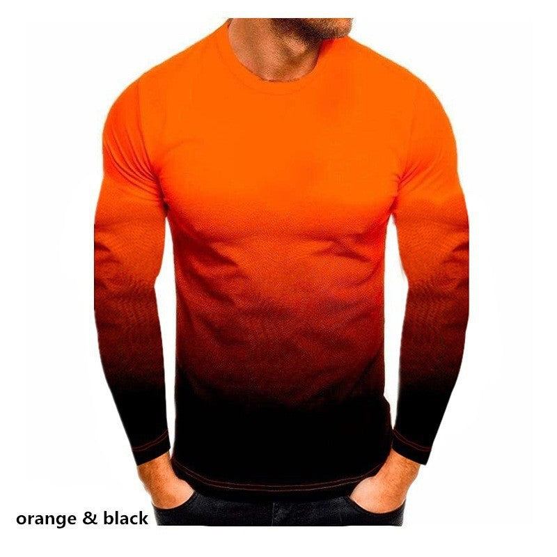 Men's long-sleeve shirt with modern gradient and fitted cut Lisslune