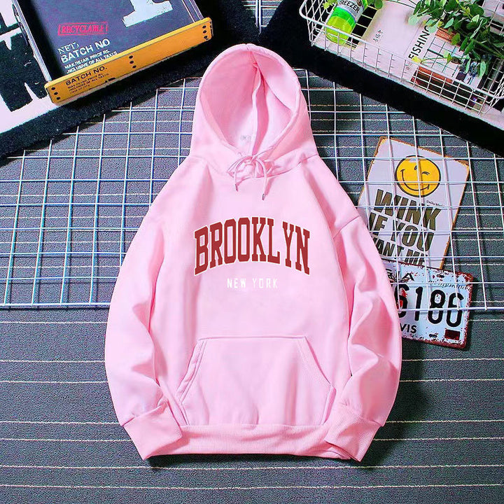 Women's hoodie with trendy Brooklyn print Lisslune
