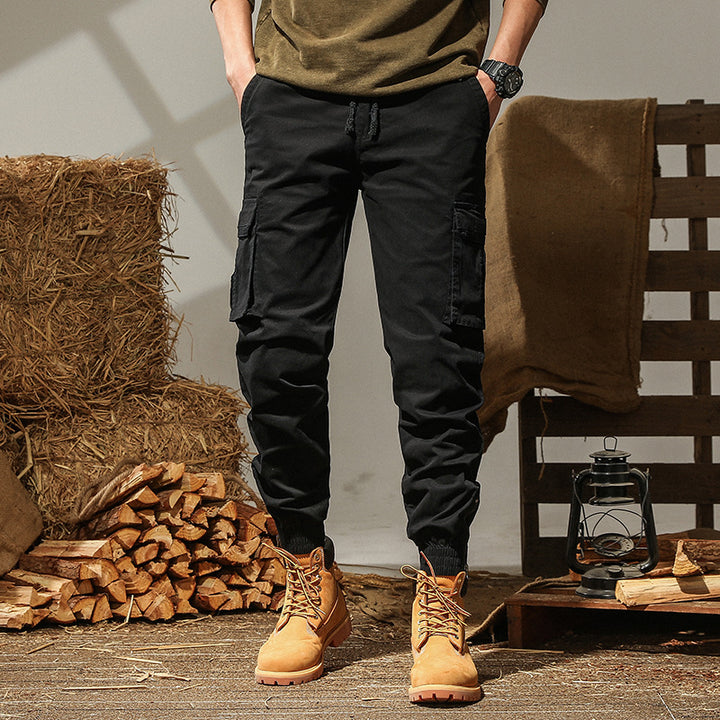 Men's cargo pants with multiple practical pockets and elastic cuffs Lisslune