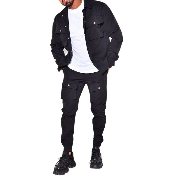 Men's cargo set with practical pockets and modern design Lisslune
